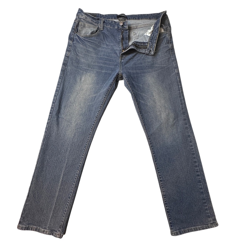 Jonathan Martin Jeans Mens 38x32 (36x29) Blue Slim Straight Stretch‎ Denim Pants